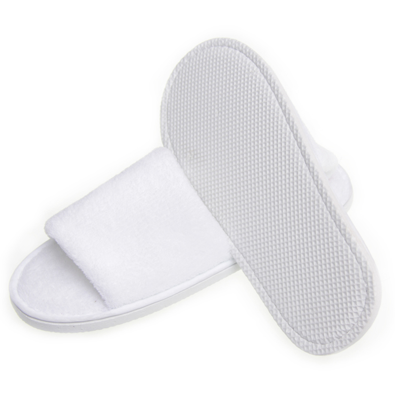 open toe disposable hotel slipper with EVA sole