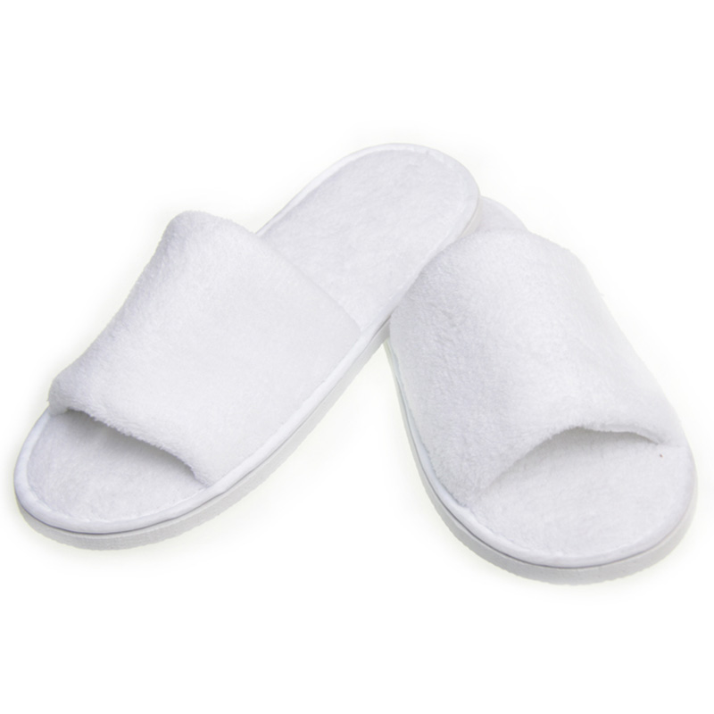 open toe disposable hotel slipper with EVA sole